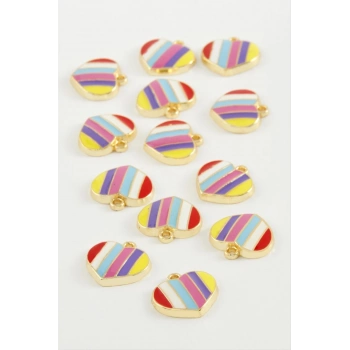 ÇOK SATAN Kalp Tek Kulplu Mineli Bileklik ve Kolye Ucu Aparatı 1 Adet