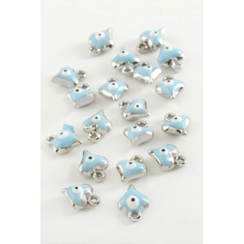 ÇOK SATAN Kalp Tek Kulplu Mineli Bileklik ve Kolye Ucu Aparatı 1 Adet