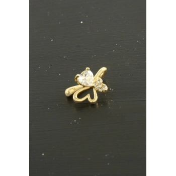 ÇOK SATAN Kalp Tragus Zirkon Taşlı Piercing 1 Adet