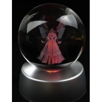 ÇOK SATAN Kanatlı Melek Plastik Altlıklı Cam Küre