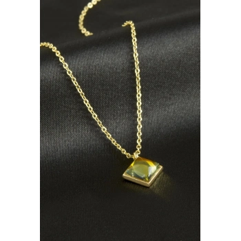 ÇOK SATAN Kare Cam Kolye