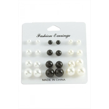 ÇOK SATAN Kartlı İnci Küpe 24 Adet