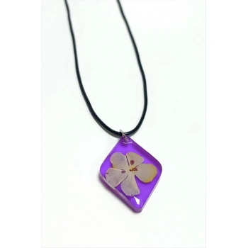 ÇOK SATAN Kartopu Çiçeği Baklava Dilimli Epoksi Kolye