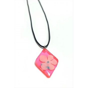 ÇOK SATAN Kartopu Çiçeği Baklava Dilimli Epoksi Kolye