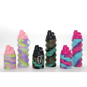 ÇOK SATAN Katlanabilir Portatif Silikon Su Şişesi 500 Ml Model 2