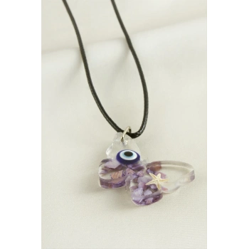 ÇOK SATAN Kelebek Epoksi Kolye