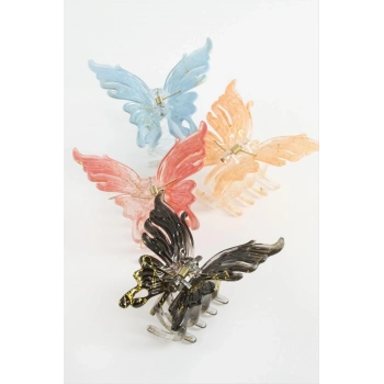 ÇOK SATAN Kelebek Renkli Mandal Toka 9 cm