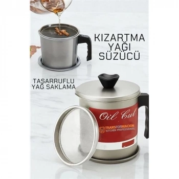 ÇOK SATAN Kızartma Yağı Süzücü - Yağ Saklama Kabı - Tasarruflu Yağ Ayırıcı