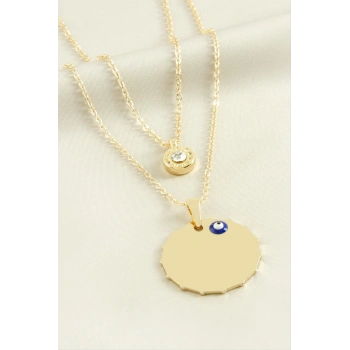 ÇOK SATAN Köşeli İsim Yazılabilir Boş Plaka İkili Kolye