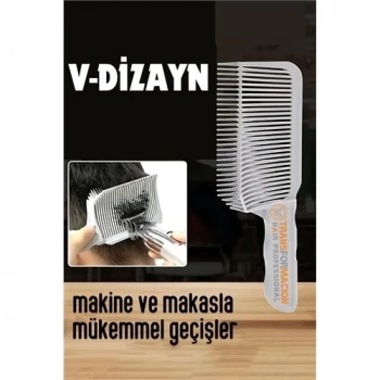 ÇOK SATAN Kuaför Berber V Dizayn Kavisli Kontur Kesim Tarağı