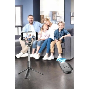 ÇOK SATAN Kumandalı Tripod Telefon Tutucu Selfie Çubuğu 360 Derece Dönebilen