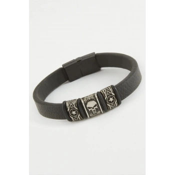 ÇOK SATAN Kuru Kafa Kaliteli Mıknatıslı Suni Deri Bileklik