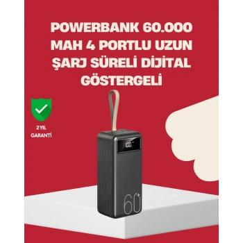 ÇOK SATAN LED Ekranlı Çok Fonksiyonlu Taşınabilir Şarj Ünitesi Powerbank