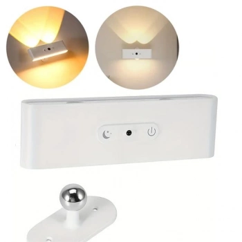 ÇOK SATAN Ledx Sk-bd188f Çift Yönlü Hareket Sensörlü Dekoratif Şarjlı Duvar Aplik 2 Mercekli 15 Smd Ledli 3000k-4000k-6500k