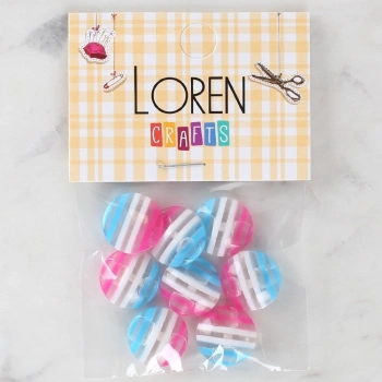 ÇOK SATAN Loren Crafts 8li Desenli Düğme - 1093