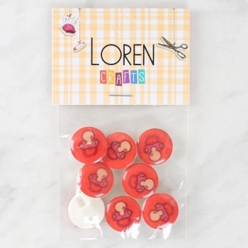 ÇOK SATAN Loren Crafts 8li Emzik Düğme - 1012
