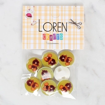 ÇOK SATAN Loren Crafts 8li Ördek Düğme - 1204