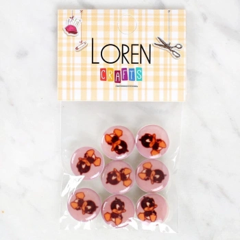 ÇOK SATAN Loren Crafts 8li Ördek Düğme - 1205