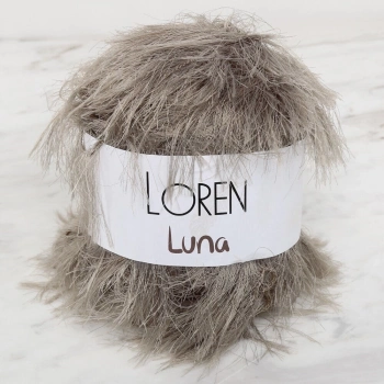 ÇOK SATAN Loren Luna Tavşan Tüyü Bej El Örgü İpi - R085 - 34008