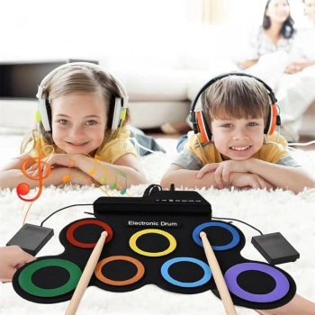 ÇOK SATAN Magicvoice G3002r 7 Ped Gökkuşağı Renkli Elektronik Roll Up Davul Kiti