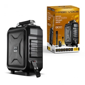 ÇOK SATAN Magicvoice Mv-2015 Usb-sd-bt 1 El + 1 Yaka Mikrofonlu 300w Taşınabilir Şarjlı Hoparlör Anfi