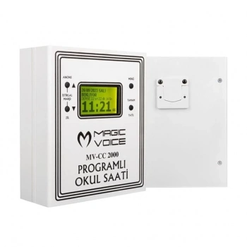 ÇOK SATAN Magicvoice Mv-cc2000 Usb Duvar Tipi Programlı 20 Adet Mp3 Formatı Zil / İstiklal Marşlı Akıllı Dijital Okul Saati (çan Takılabilir)
