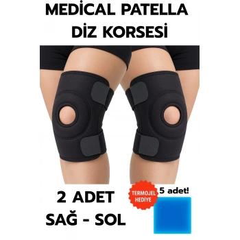 ÇOK SATAN Medical Patella Destekli Diz Korsesi İkili Sağ Sol Çapraz Bağ Menisküs Ağrısı Için Sporcu Dizlik