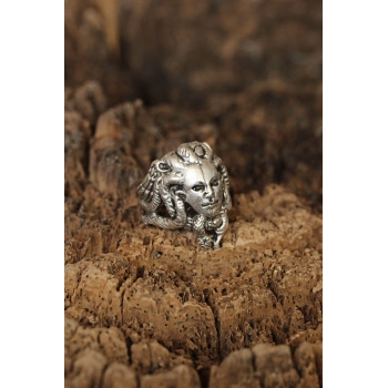 ÇOK SATAN Medusa Model Ayarlanabilir Erkek Yüzük