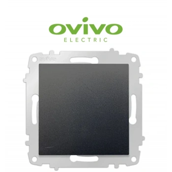 ÇOK SATAN Metalik Siyah Tekli Anahtar Çerçevesiz Grano - Priz ve Anahtar İçin Uyumlu Çerçeve