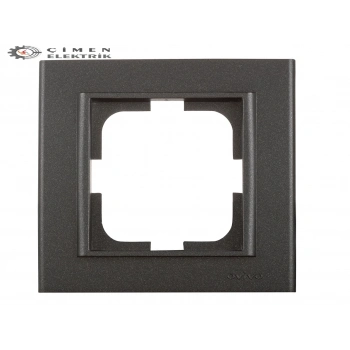 ÇOK SATAN Metalik Siyah Tekli Çerçeve - Priz ve Anahtar İçin Uyumlu Çerçeve