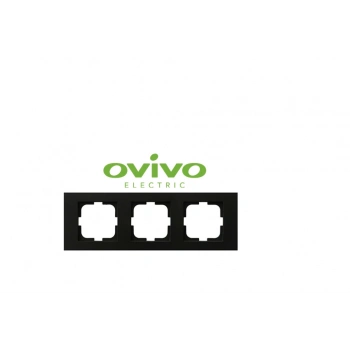 ÇOK SATAN Metalik Siyah Üçlü Çerçeve Grano - Priz ve Anahtar İçin Uyumlu Çerçeve