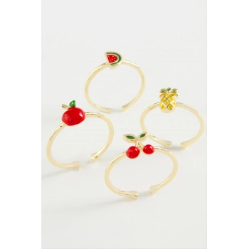 ÇOK SATAN Meyveli Karışık Lüks Eklem Yüzük 1 Adet