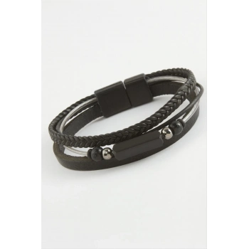 ÇOK SATAN Mıknatıslı Orjinal Deri Bileklik