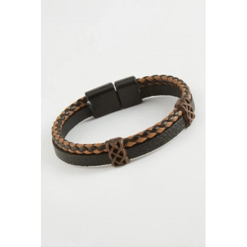 ÇOK SATAN Mıknatıslı Orjinal Deri Bileklik