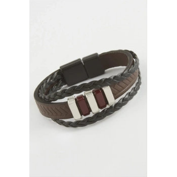 ÇOK SATAN Mıknatıslı Orjinal Deri Bileklik