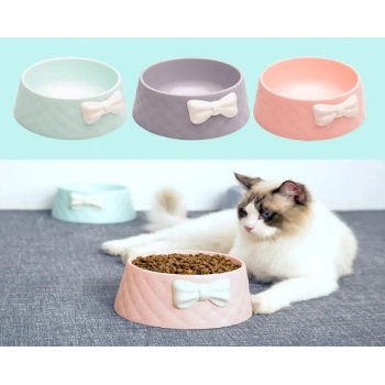 ÇOK SATAN Mikopet Şık Desenli Fiyonklu Mama Kabı