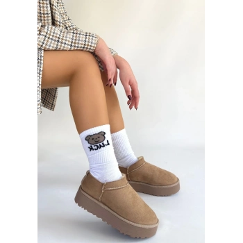 ÇOK SATAN Mitay Bej Süet Bot