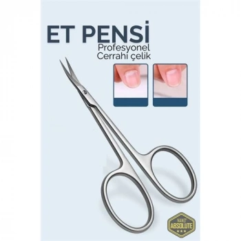 ÇOK SATAN Modacar Tırnak Et Temizleme Makası - EĞİK UÇLU Kütikül Makası- Et Pensi Profesyonel Cerrahi Çelik