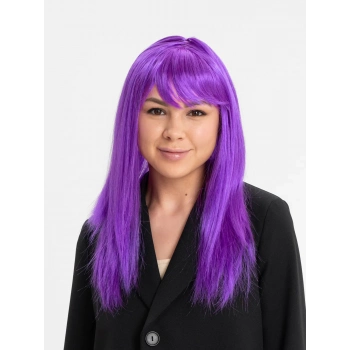 ÇOK SATAN Mor Düz Kesim Peruk
