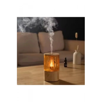 ÇOK SATAN Mum Işığı Görünümlü Taşınabilir 125ml Kapasiteli Işıklı Aroma Yayıcı Hava Nemlendirici