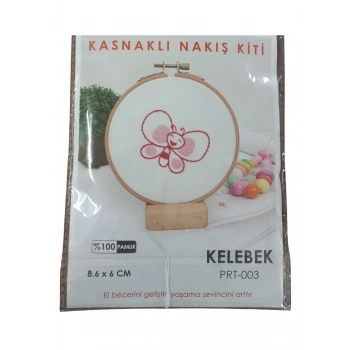 ÇOK SATAN Nakış Kitleri Kasnaklı 8.6 X 6 cm Kelebek