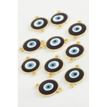 ÇOK SATAN Nazar Çift Kulplu Mineli Bileklik ve Kolye Ucu Aparatı 1 Adet