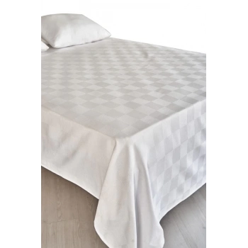 ÇOK SATAN Nevresim Dünyası Tek Kişilik Pamuk Beyaz Tek Pike 160x240