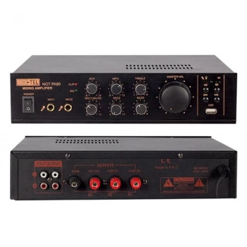 ÇOK SATAN No-tel 80 W Mini Usb-sd-bluetooth 70-100 V 2 Mik. Giriş Trafolu Anfi Not-pa80