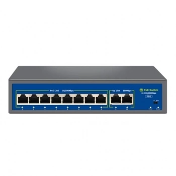 ÇOK SATAN Novacom Nvc-hıf0820fbl-c 8+2 Port 120w 10/100mbps Poe Switch (250m Extend Modlu)