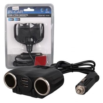 ÇOK SATAN Olesson 1630 12-24v Çift Usb Girişli 120w 80cm Kablolu 2lı Araç Çakmak Çoklayıcı