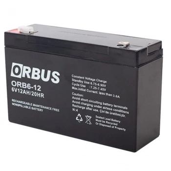 ÇOK SATAN Orbus 6 Volt 12 Amper Kuru Akü Orb6-12 (150x50x94 Mm)