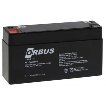 ÇOK SATAN Orbus Orb-613 6 Volt 1.3 Amper Bakımsız Kuru Akü (98x25x52mm)