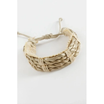 ÇOK SATAN Örgülü Vinlex Deri Bileklik