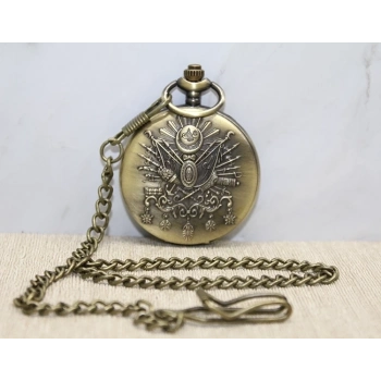 ÇOK SATAN Osmanlı Devlet Arması Köstekli Saat Alk3983